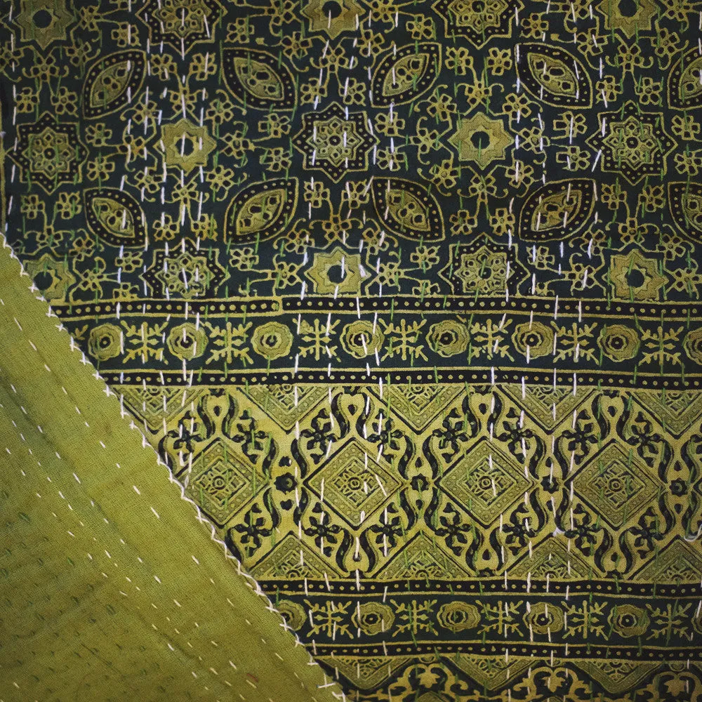 ajrakh gudri kantha throw - single (more colours available)