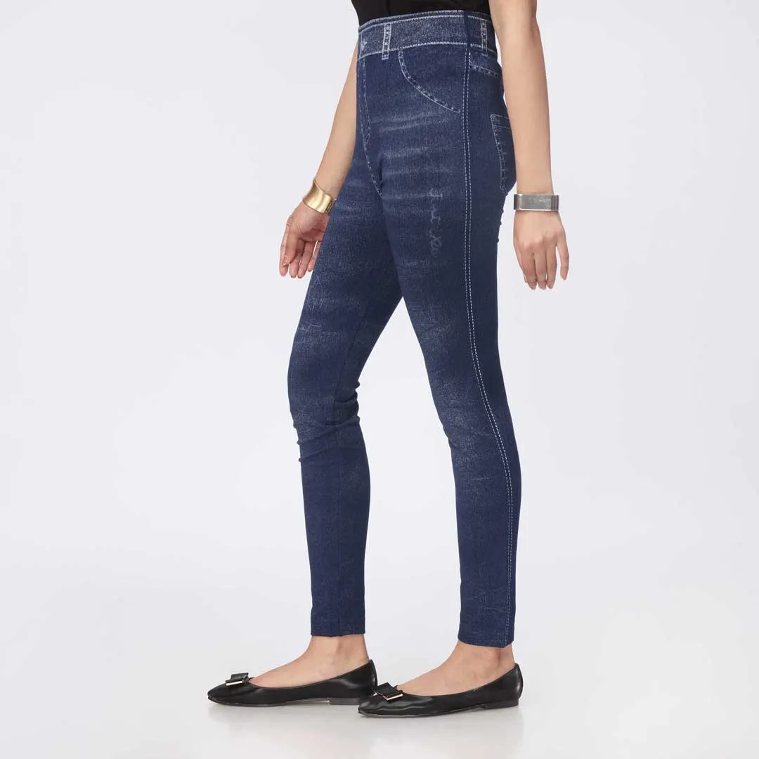 Blue Printed Tights PW3580