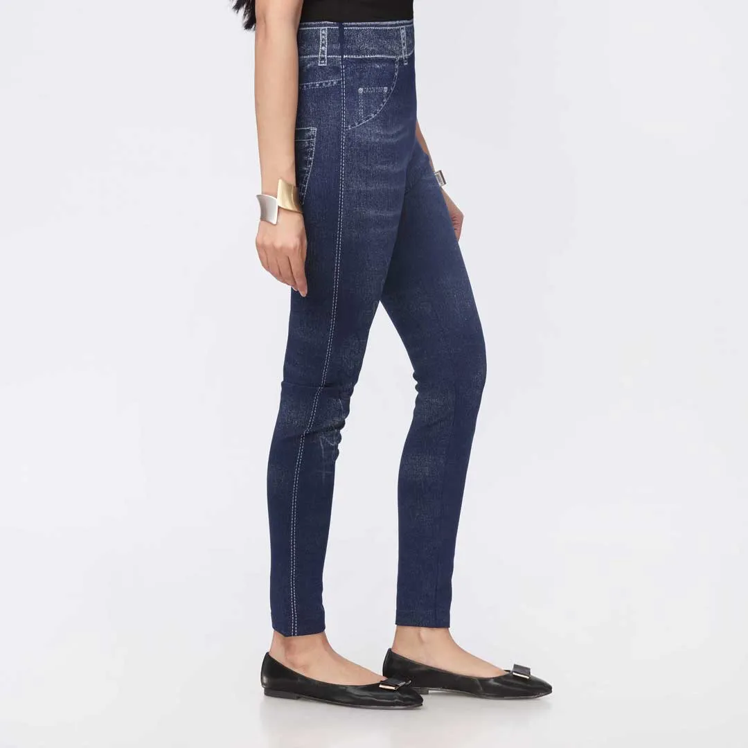 Blue Printed Tights PW3580