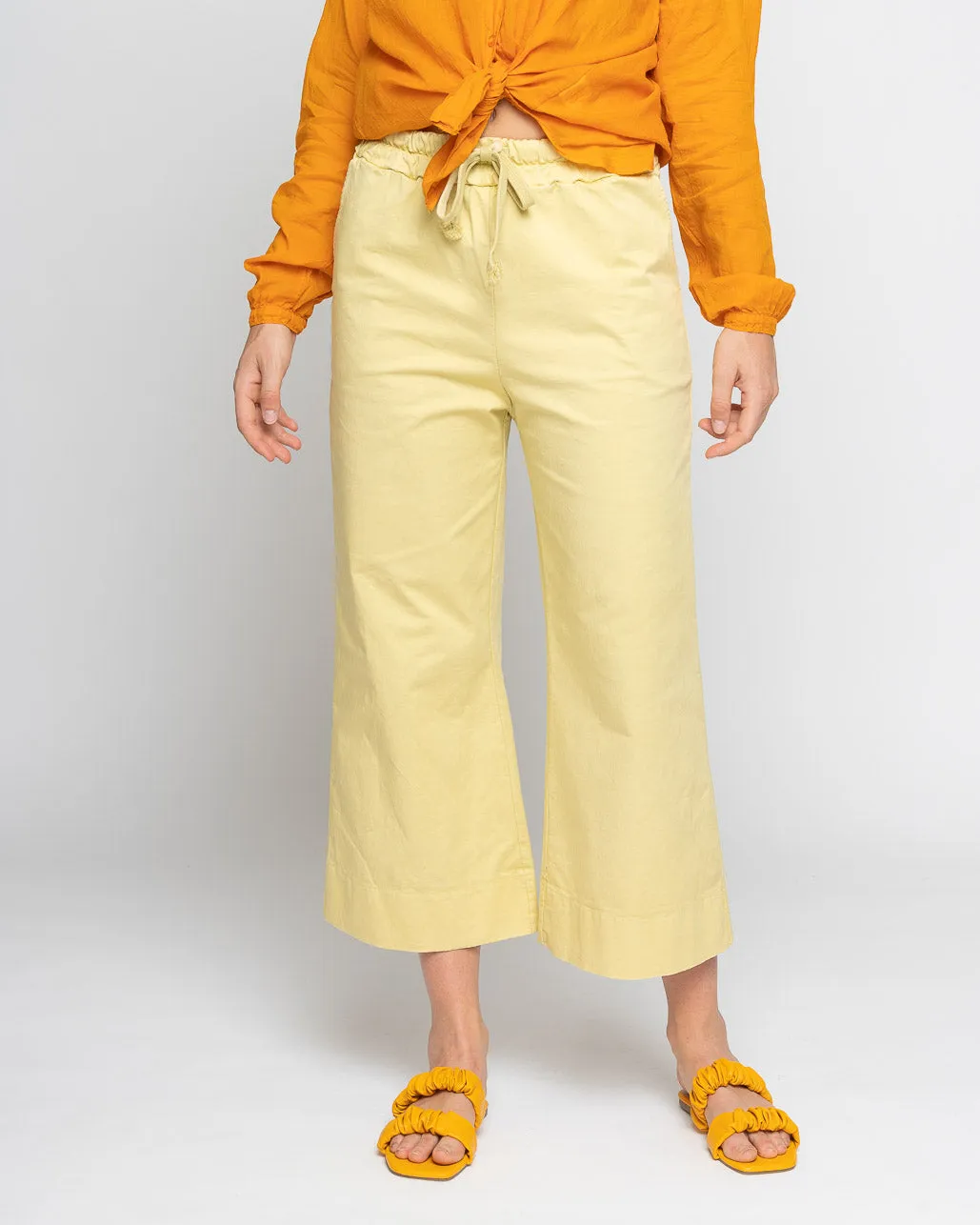 Elastic Waist Drawstring Palazzo Sweatpant