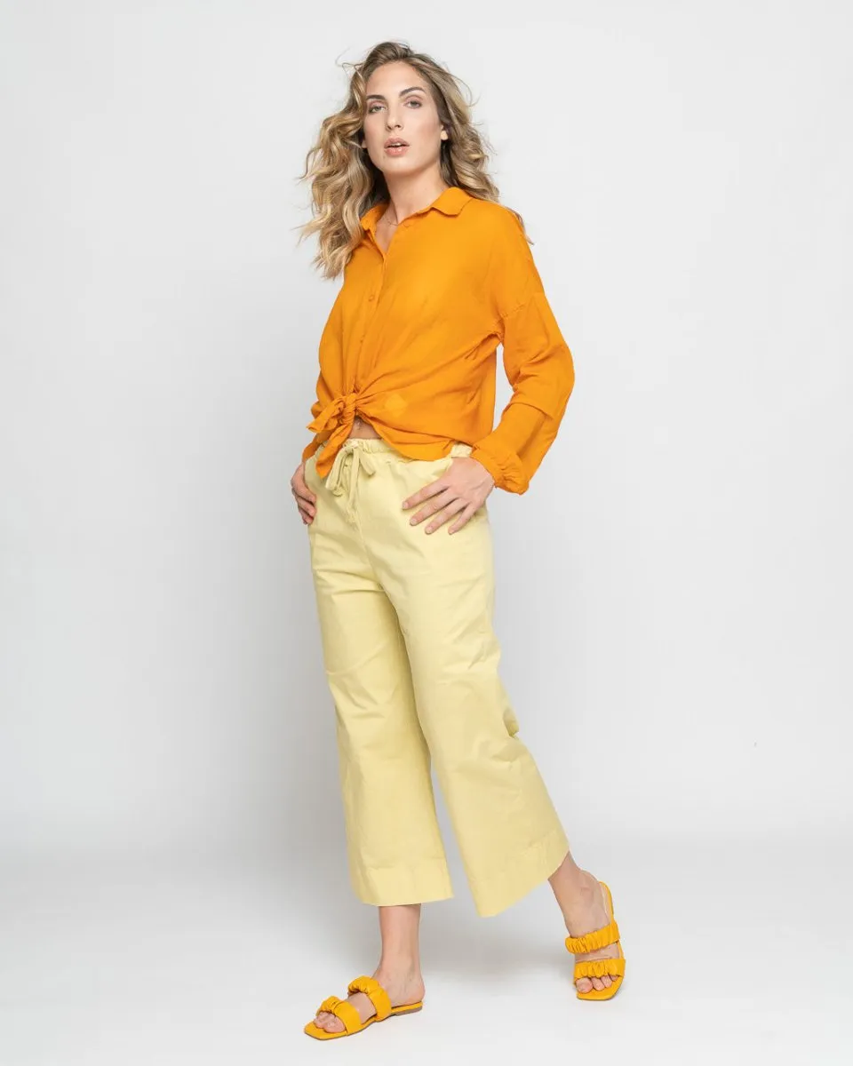 Elastic Waist Drawstring Palazzo Sweatpant