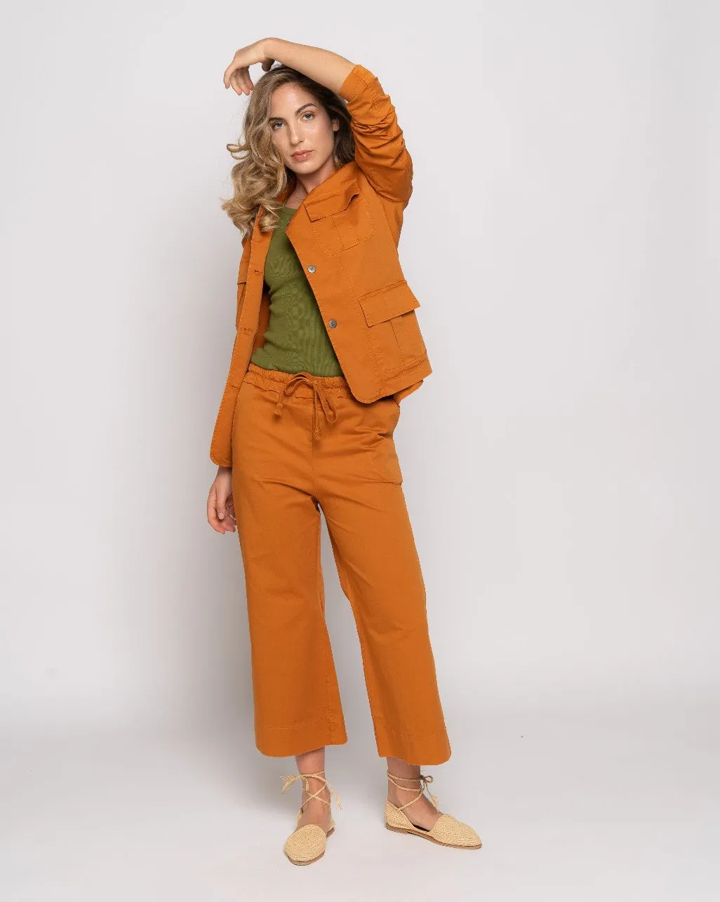 Elastic Waist Drawstring Palazzo Sweatpant
