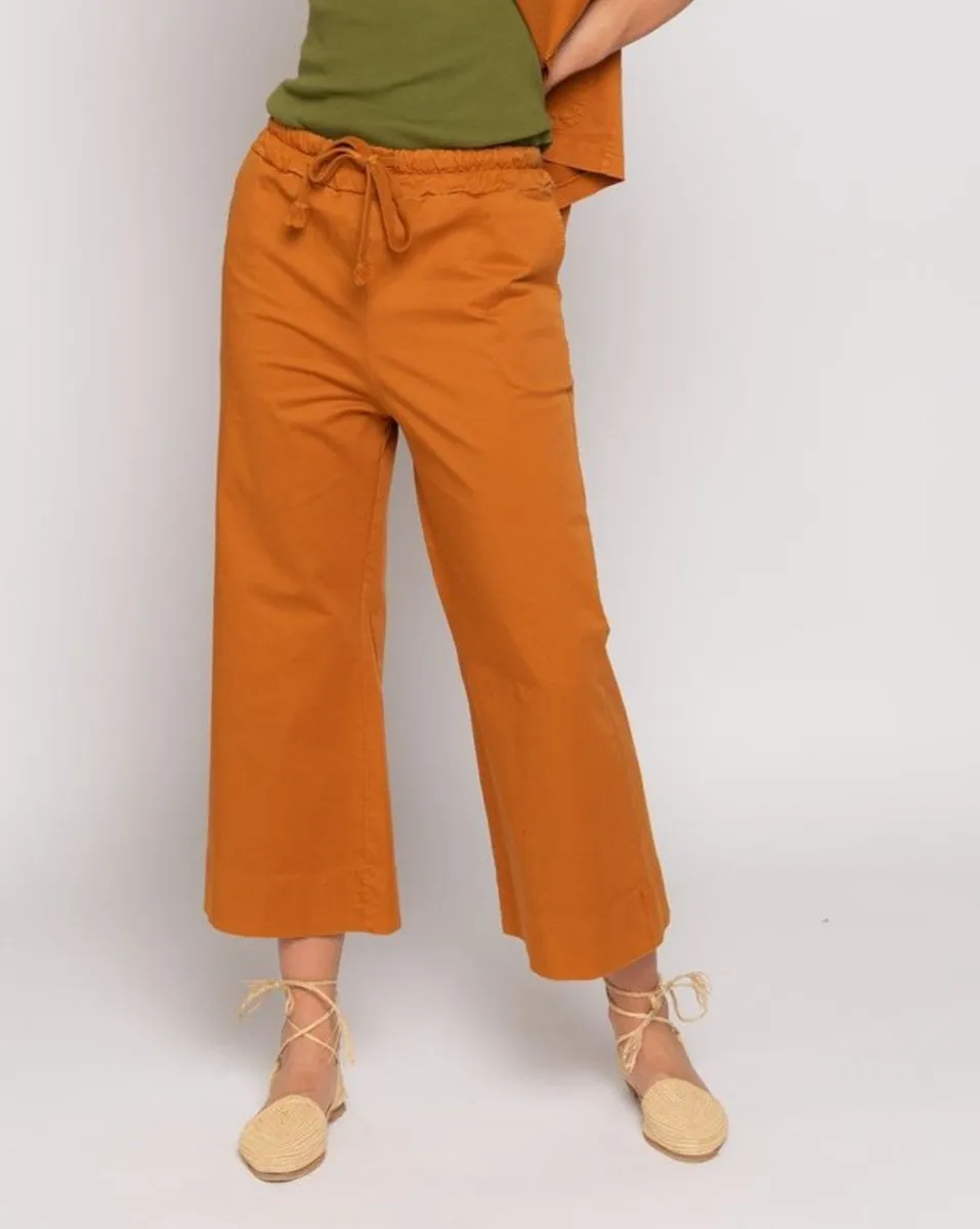 Elastic Waist Drawstring Palazzo Sweatpant