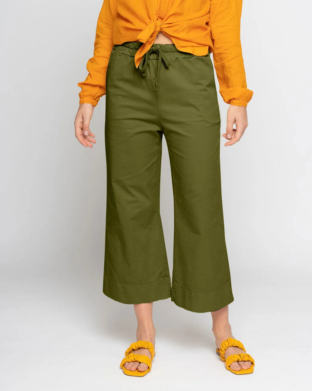 Elastic Waist Drawstring Palazzo Sweatpant