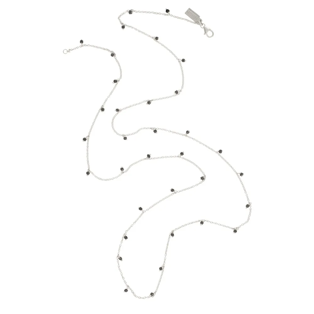 Falling Stars Necklace in Antiqued Silver