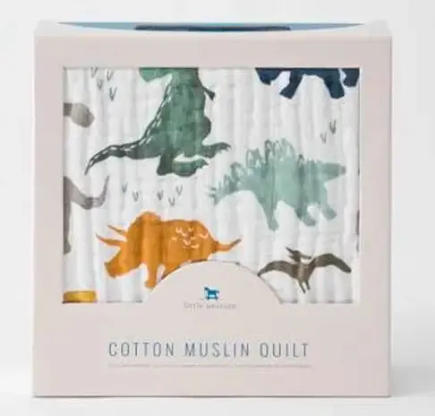 Little Unicorn Muslin Quilt DINOSAUR