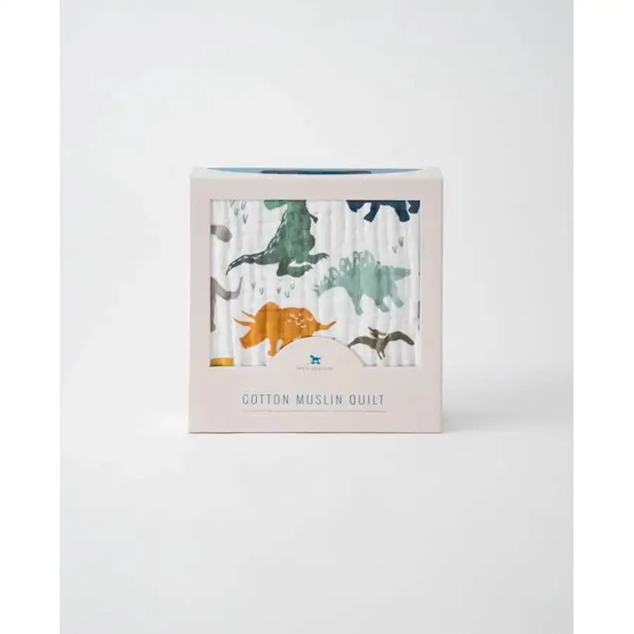 Little Unicorn Muslin Quilt DINOSAUR