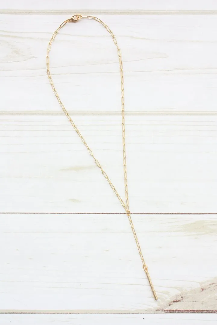 PAPERCLIP Y-DROP WITH HAMMERED TUBE