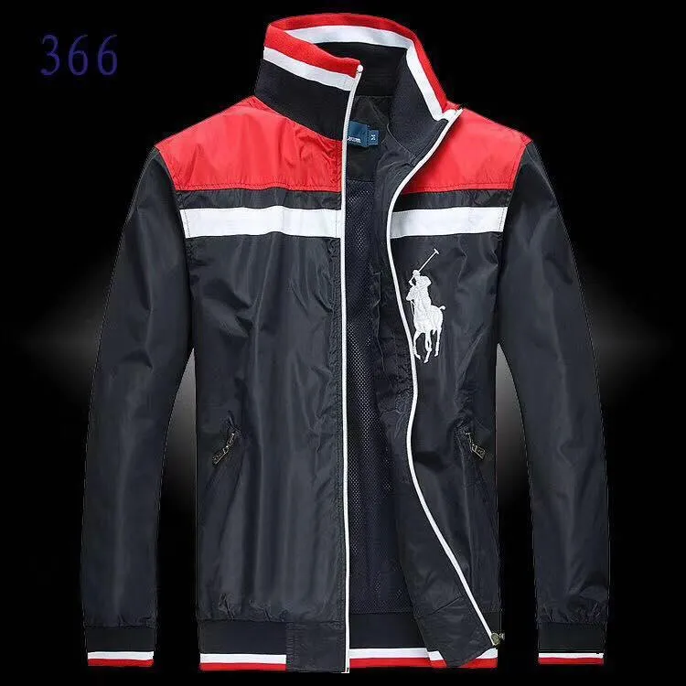 PRL Men's NavyBlue Red Longsleeves Track Jacket