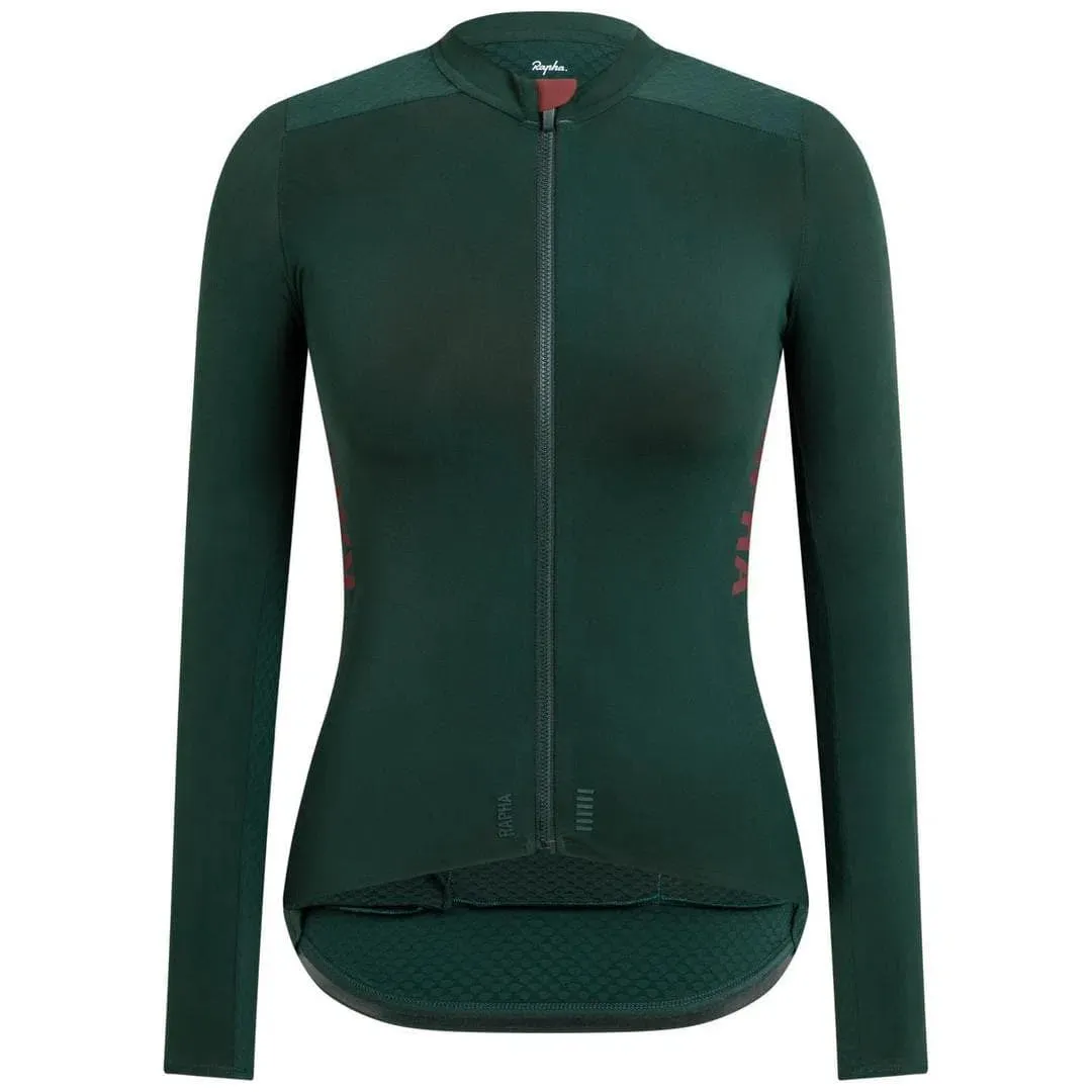 RAPHA Pro Team Aero Long Sleeve Women Jersey - SCA Dark Green