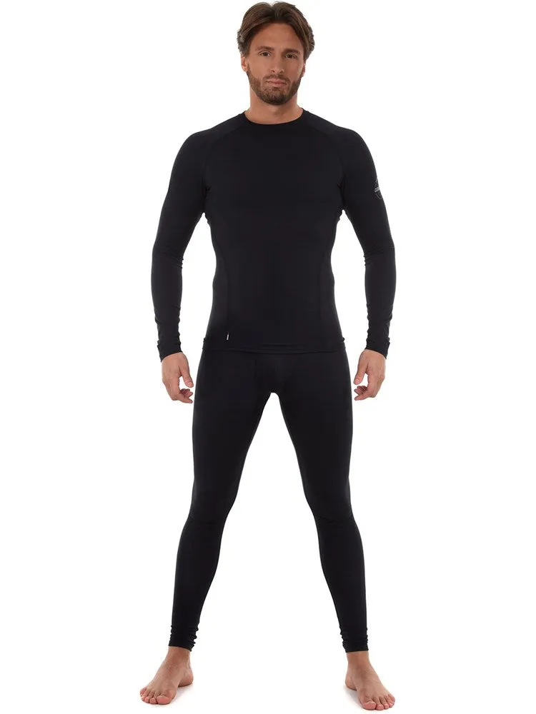 Surfanic CarbonDri Bodyfit Boys Long Sleeve Crewneck - Black