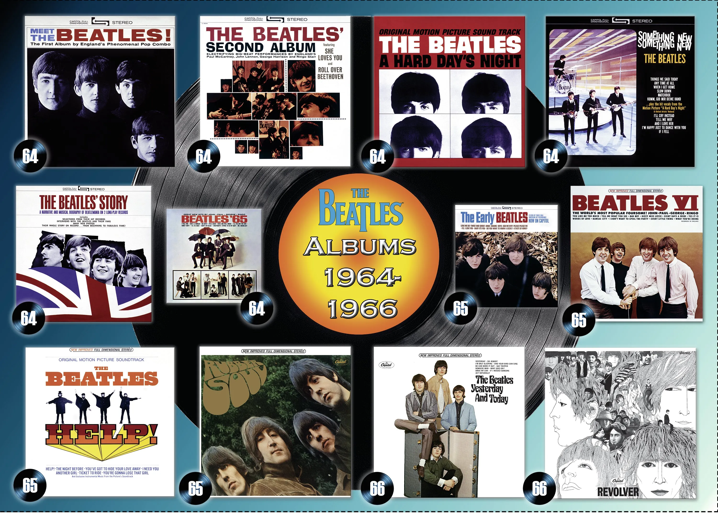 The Beatles: Albums 1964-66 - 1000pc Puzzle