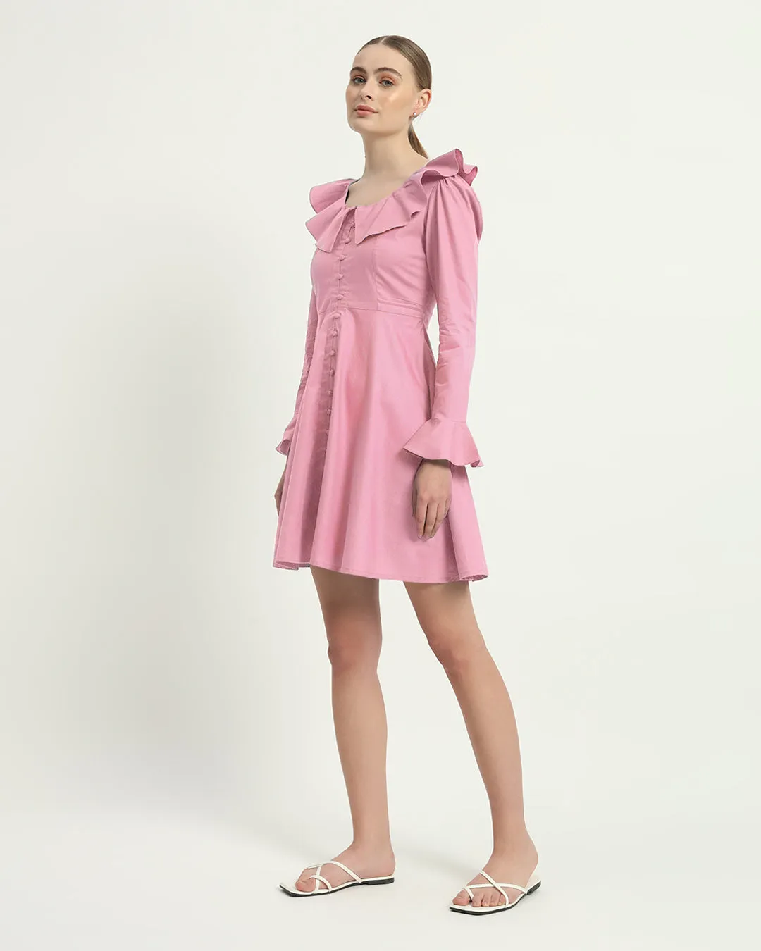 The Fredonia Fondant Pink Cotton Dress