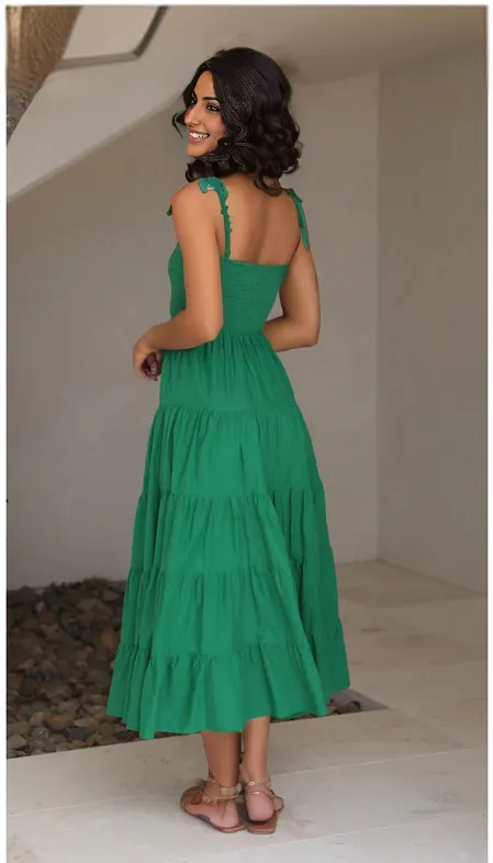 Tzor Dress: Green