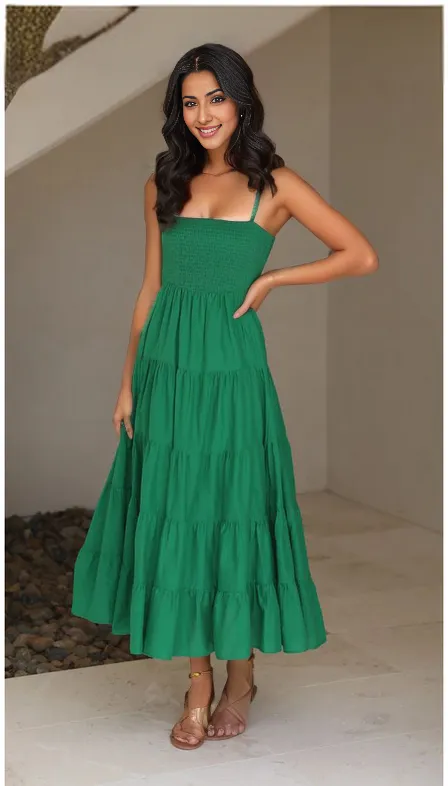Tzor Dress: Green