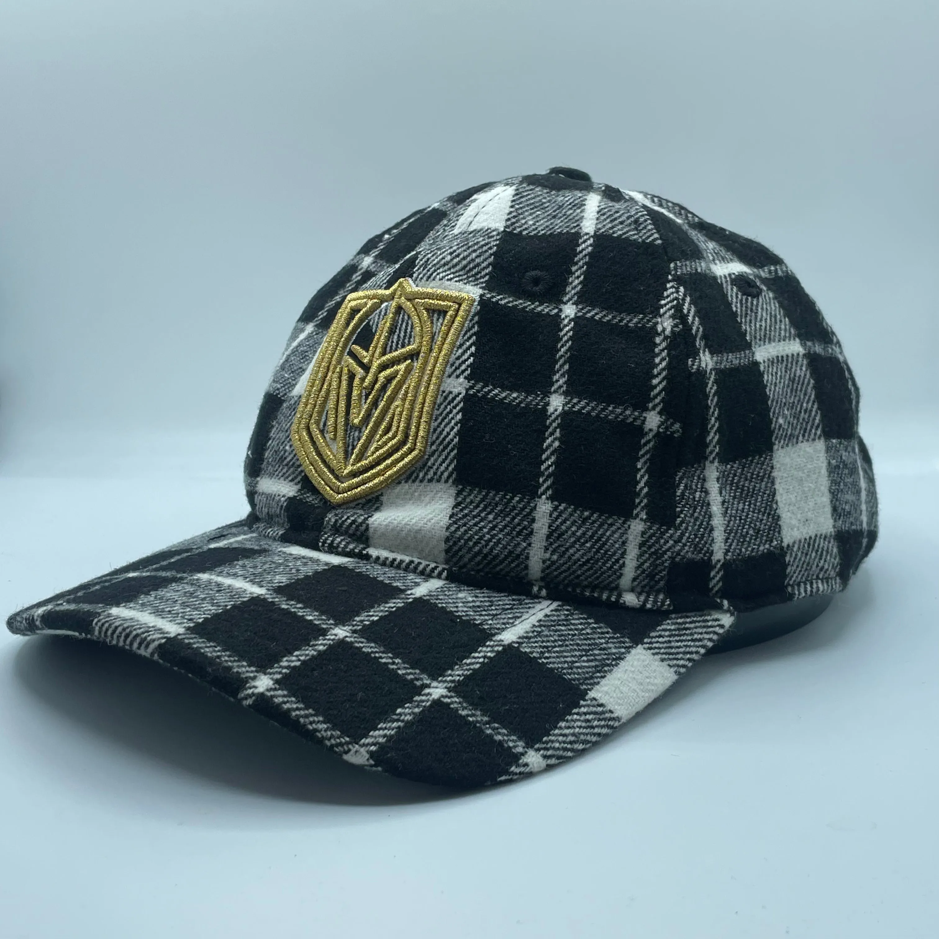 Vegas Golden Knights Winter Flannel Adjustable Hat - Black/White