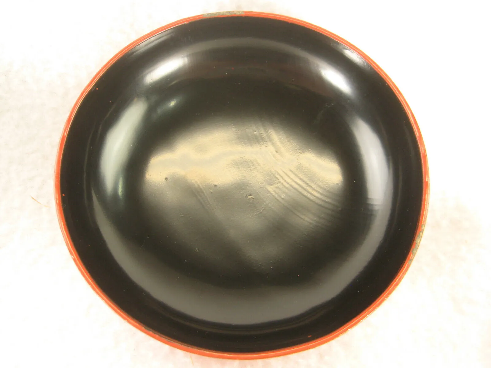 Vintage Japanese Round Red & Maki Tasseled Lacquer Lidded Box Shochikubai 4.5"