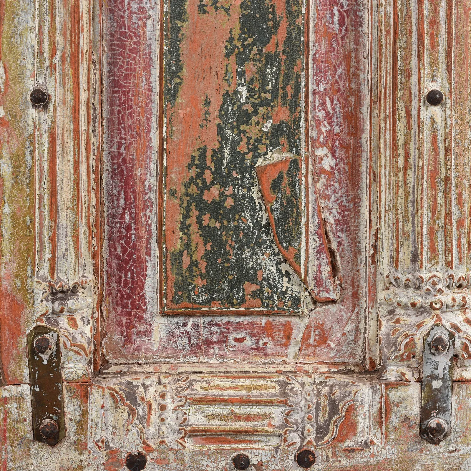 White Painted Jali Doors From Gujarat - 19th Century